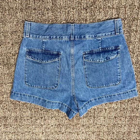 Edwin EUC Isla Denim Pleated Cotton Shorts size 28 - Picture 4 of 8